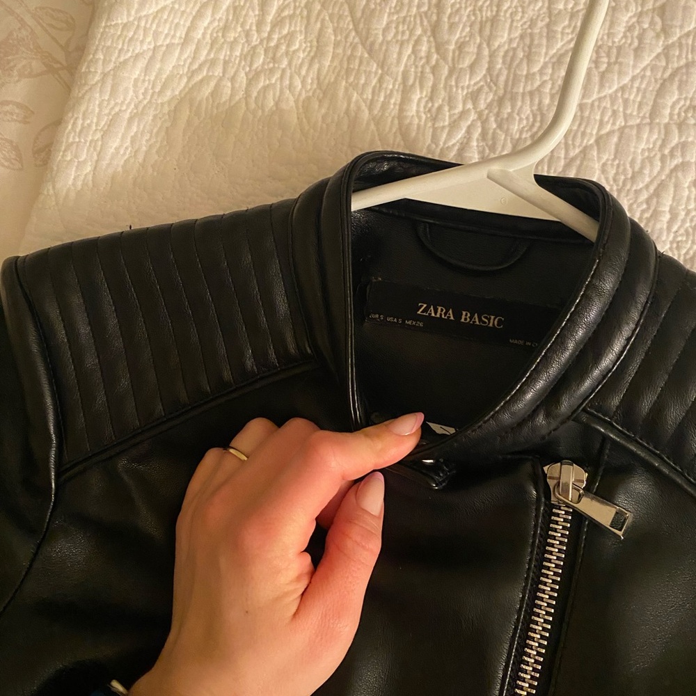 Zara leather jacket size S